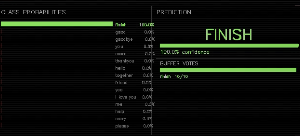 class probabilities + prediction